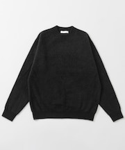 FUR WOOL CREW-NECK KNIT
