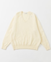 FUR WOOL V-NECK KNIT