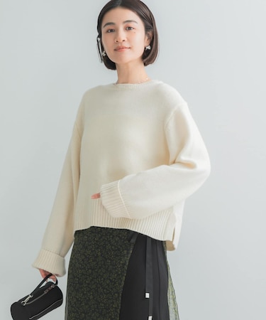 『WEB／一部店舗限定』エクストラファインサイドスリットニット