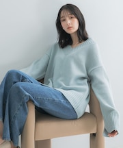 『WEB／一部店舗限定』エクストラファインＶネックニット