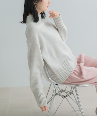 『WEB／一部店舗限定』エクストラファインボトルネックニット