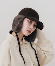 コーデュロイフライトキャップ