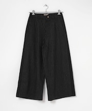 MEYAME WOOL STRIPE WIDE PANTS