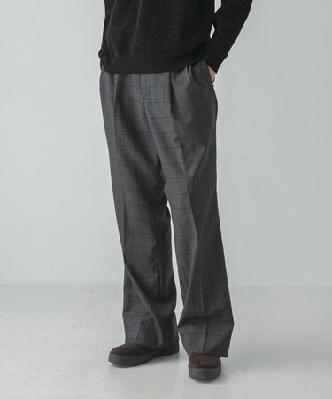 TW CHECK SEMI FLARE PANTS