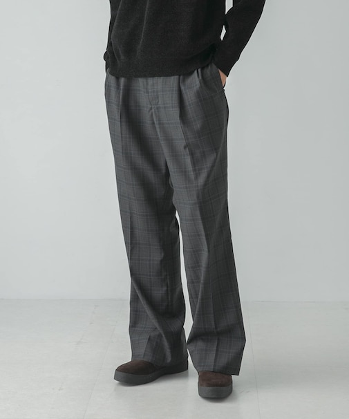 TW CHECK SEMI FLARE PANTS