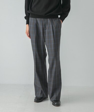 TW CHECK SEMI FLARE PANTS