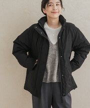 グリーンダウン撥水ステッチレスミドルコート