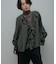Wool Blend Frill Blouse