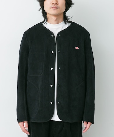 DANTON　FLEECE COLLARLESS JACKET