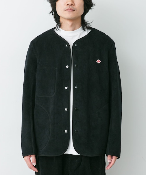 DANTON　FLEECE COLLARLESS JACKET