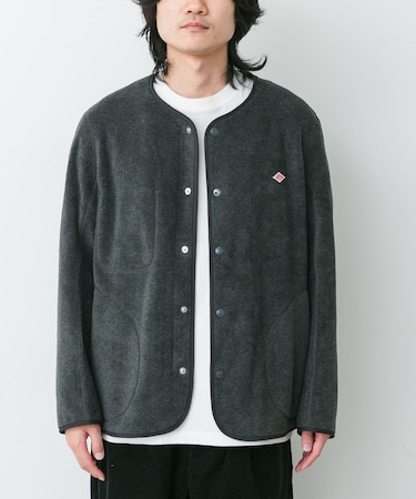 DANTON　FLEECE COLLARLESS JACKET
