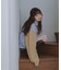 ニットスリーブストライプシャツ