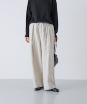 ウールリネンコードベルトパンツ