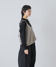 ペルー柄編ニットキャミソール