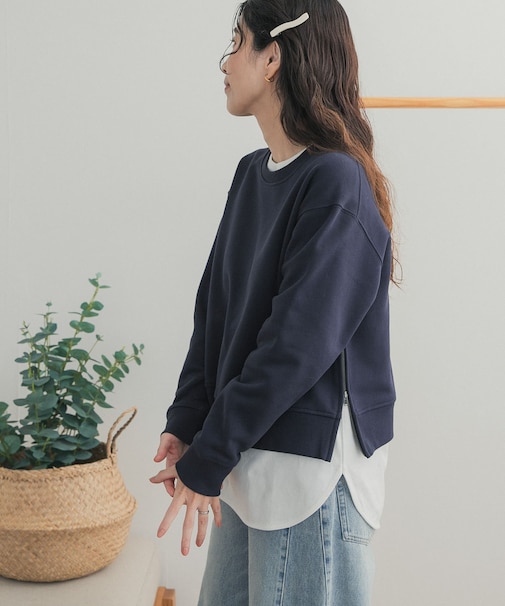 『UR TECH』サイドZIPスウェットプルオーバー