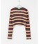 OPEN SESAME CLUB　MULTI BORDER CROPPED TOP