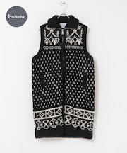 『別注』AFLOAH×DOORS　LONGVEST ZIP CARDIGAN