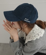 コーデュロイエンブロイダリーキャップ