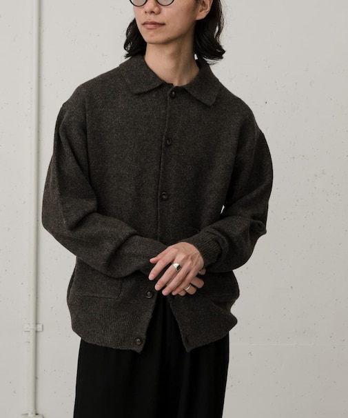 FORK&SPOON　Ricotta ニットポロカーディガン