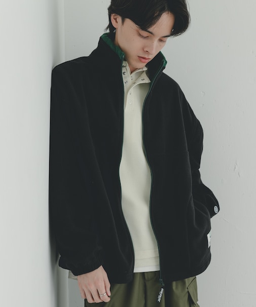DISCUS　スタンドカラー配色フルZIP JACKET