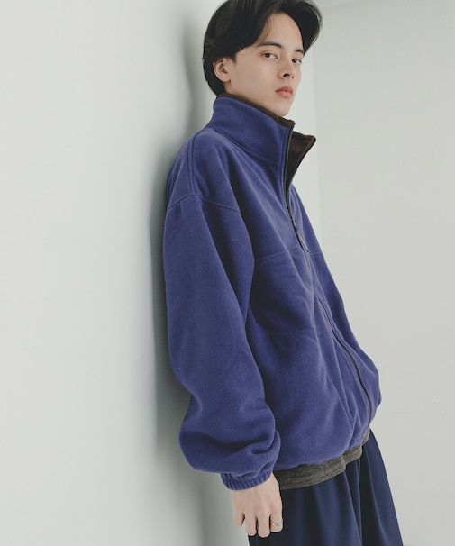 DISCUS スタンドカラー配色フルZIP JACKET