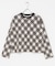 mizuiro ind　ARGYLE PRINT CARDIGAN