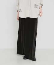 VELOUR NARROW SKIRT