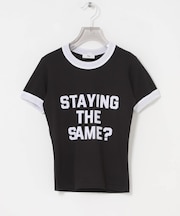 Teya Flock Letter Ringer T-shirts