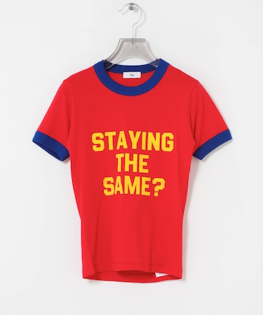 Teya Flock Letter Ringer T-shirts