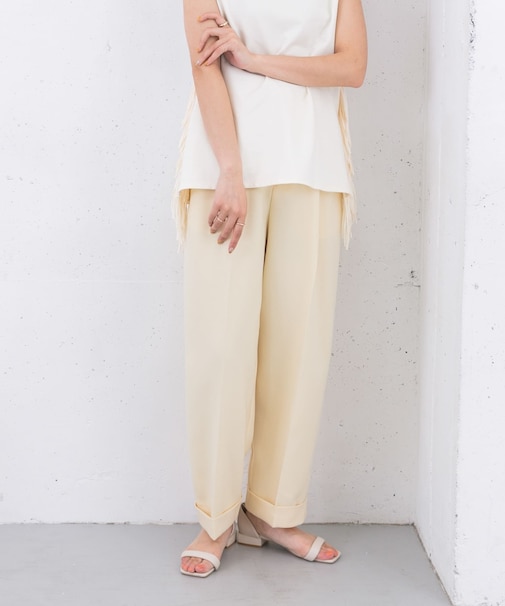 センタープレスWIDEストレートパンツ