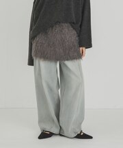 シャギーミニスカート