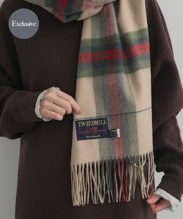 『一部別注カラー』TWEED MILL LAMBSWOOL STOLE