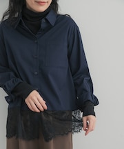 ヘムレースドッキングシャツ