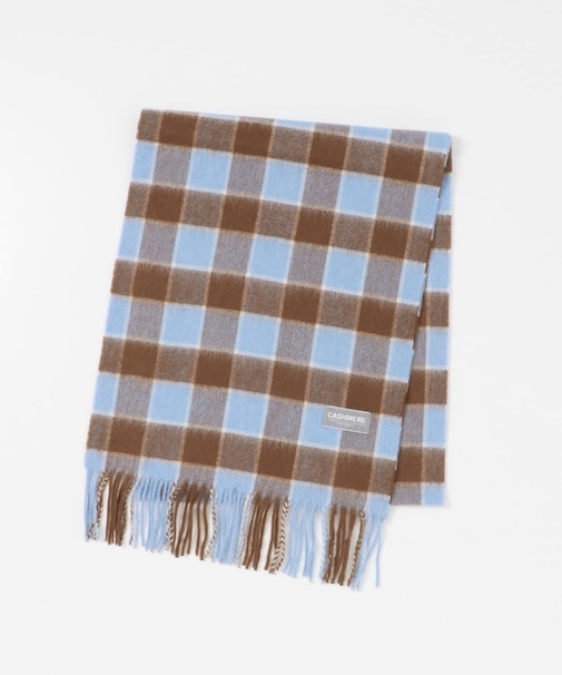 CHECK CASHMERE SCARF