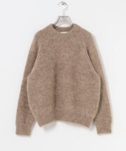 new basic　BLENDED FOG PULL KNIT