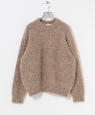 new basic BLENDED FOG PULL KNIT