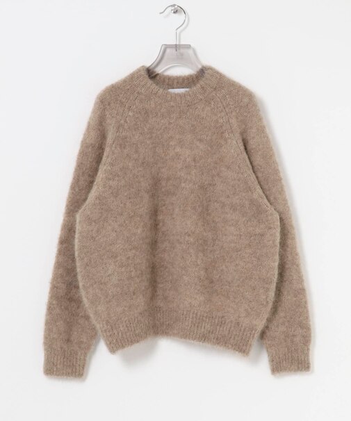 new basic BLENDED FOG PULL KNIT