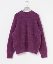 new basic BLENDED FOG PULL KNIT