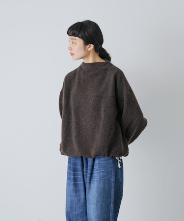 『手洗い可』ウールボアボトルネックプルオーバー