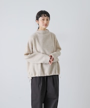 『手洗い可』ウールボアボトルネックプルオーバー