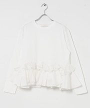MARILYN MOON　SPIRAL RUFFLE CUTSEW TOP