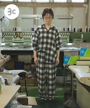 THE INDUSTRY WORKS　綿レーヨンオンブレネルパンツ