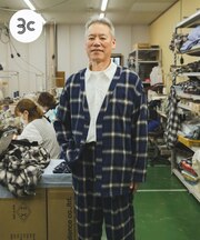 THE INDUSTRY WORKS　綿レーヨンオンブレネルノーカラージャケット