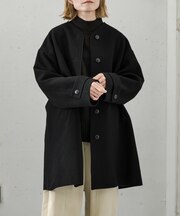 FORK&SPOON ウールノーカラーコート