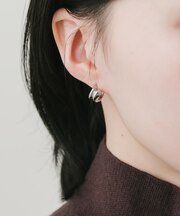 ステンレスニュアンスレイヤーフープピアス