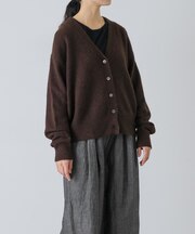 『手洗い可』アルパカVネックカーディガン