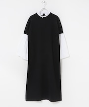 MARILYN MOON　14G WOOL 2WAY SLEEVE ONE-PIECE