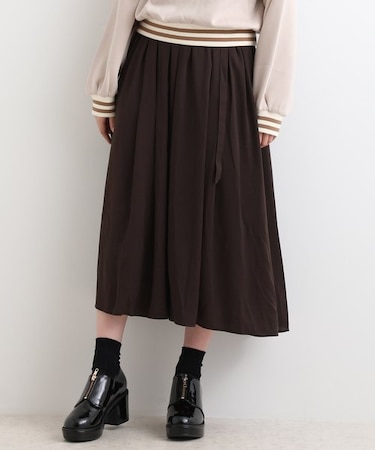 ベルト付ギャザーマキシスカート