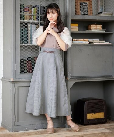 チェックフレアースカート