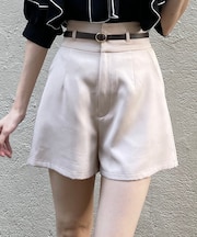 クラシックベルト付きショートパンツ